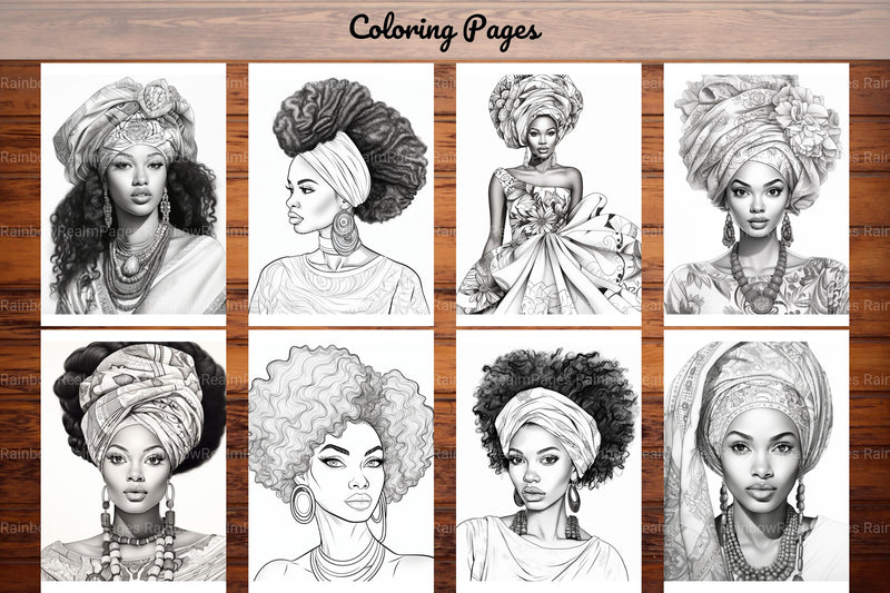 African Black Woman Coloring Book - CraftNest - Digital Crafting and Art