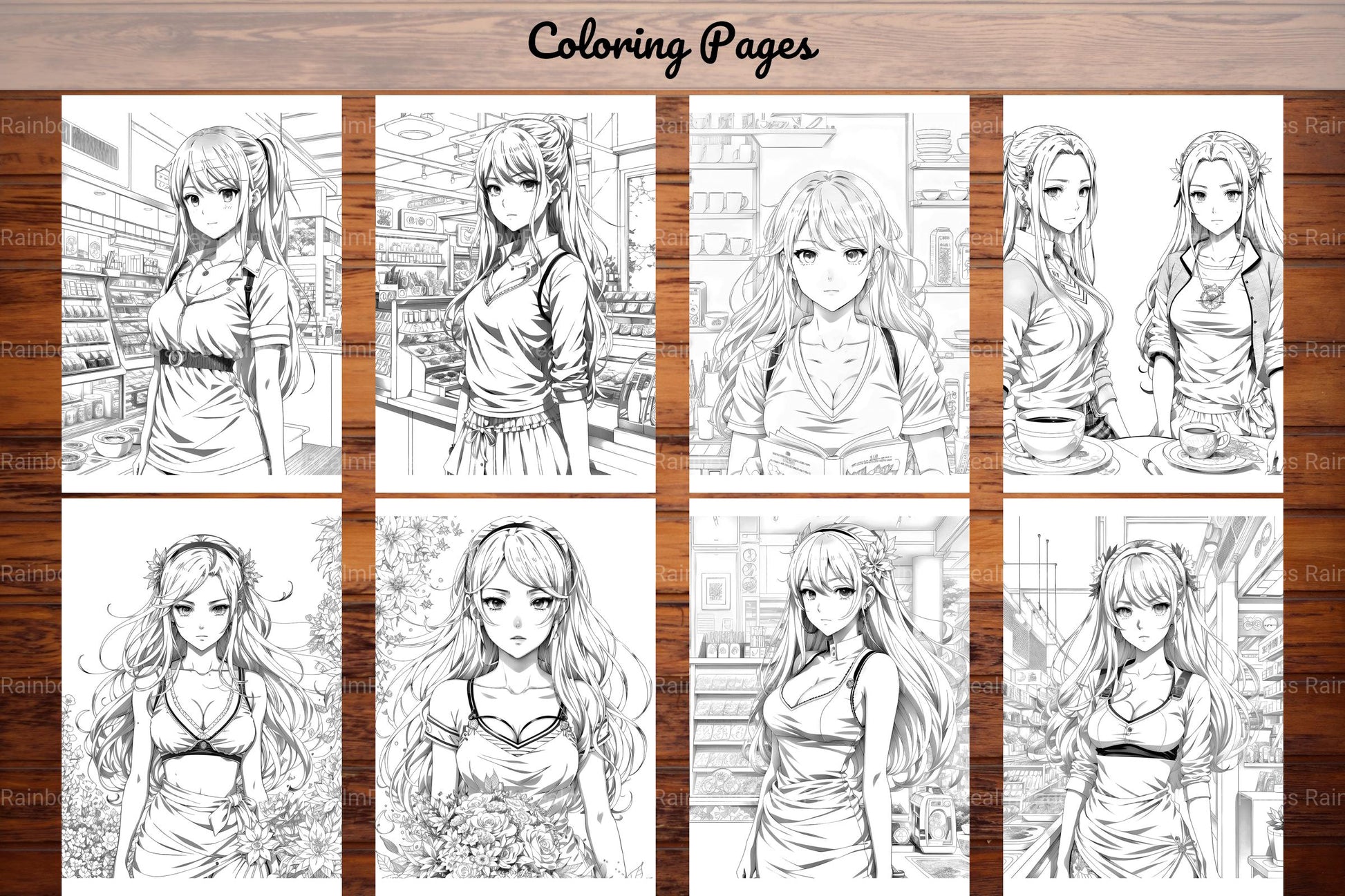 Anime Girls Coloring Pages - CraftNest - Digital Crafting and Art