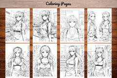 Anime Girls Coloring Pages - CraftNest - Digital Crafting and Art
