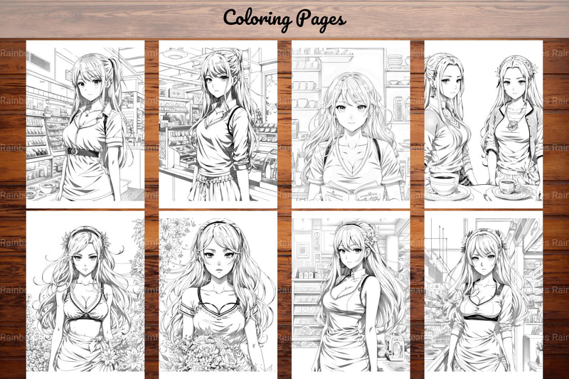Anime Girls Coloring Pages - CraftNest - Digital Crafting and Art