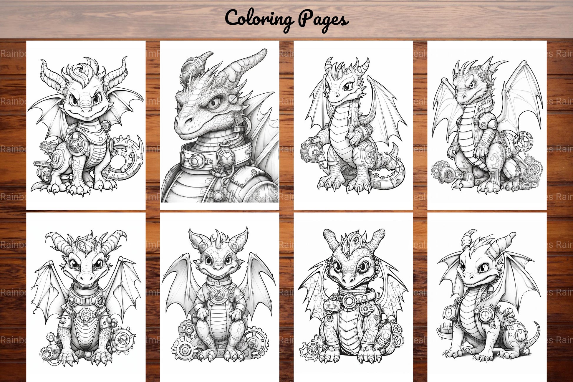 Dragons Coloring Book - CraftNest - Digital Crafting and Art