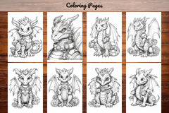 Dragons Coloring Book - CraftNest - Digital Crafting and Art