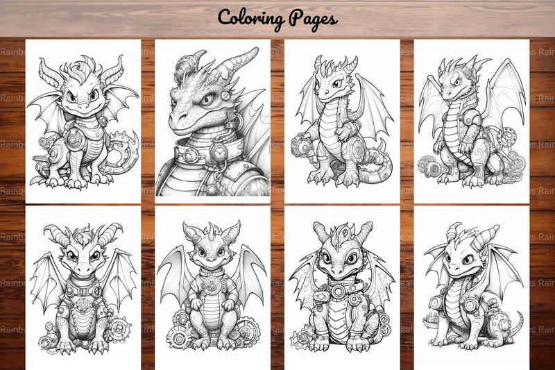 Dragons Coloring Book - CraftNest - Digital Crafting and Art
