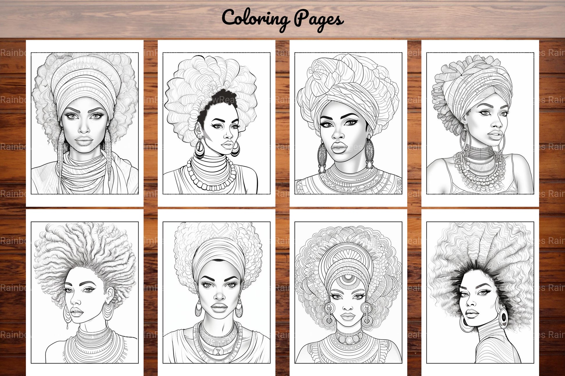 100 African Black Woman Coloring Book - CraftNest - Digital Crafting and Art