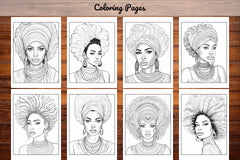 100 African Black Woman Coloring Book - CraftNest - Digital Crafting and Art