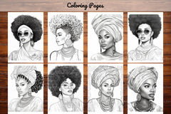 African Black Woman Coloring Book - CraftNest - Digital Crafting and Art