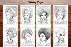 African Black Woman Coloring Collection - CraftNest - Digital Crafting and Art