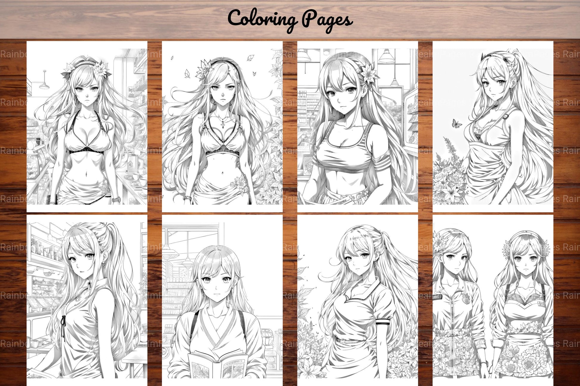 Anime Girls Coloring Pages - CraftNest - Digital Crafting and Art
