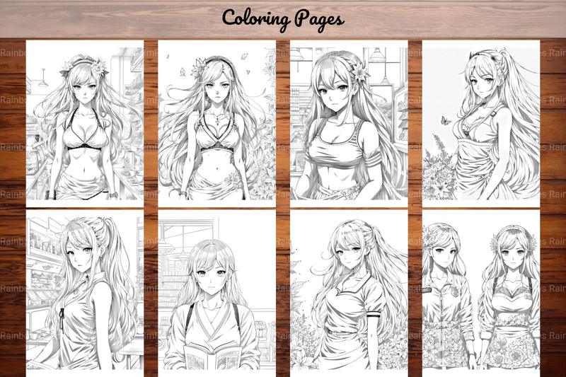 Anime Girls Coloring Pages - CraftNest - Digital Crafting and Art