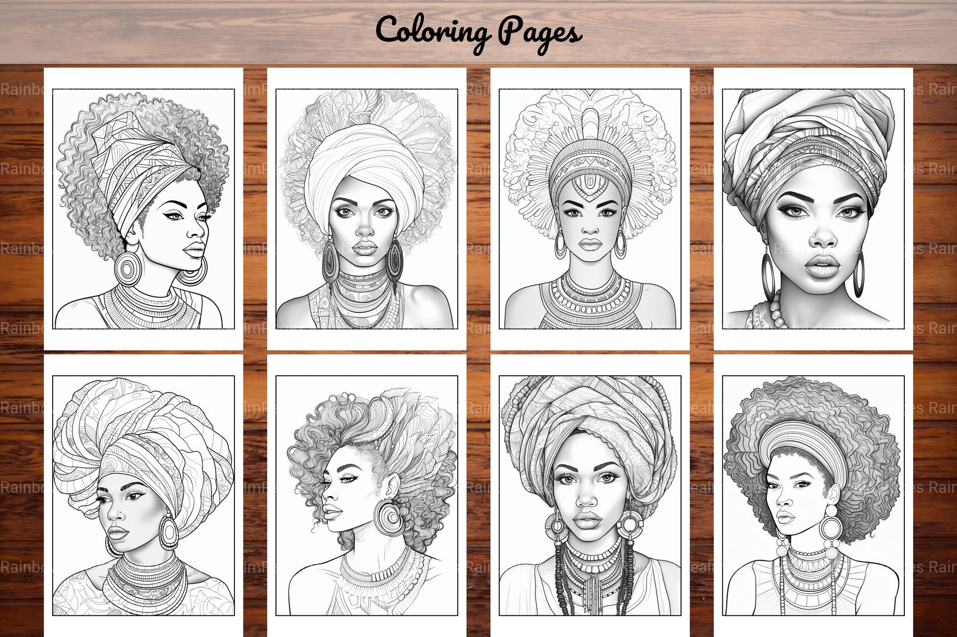 100 African Black Woman Coloring Book - CraftNest - Digital Crafting and Art
