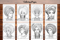 100 African Black Woman Coloring Book - CraftNest - Digital Crafting and Art