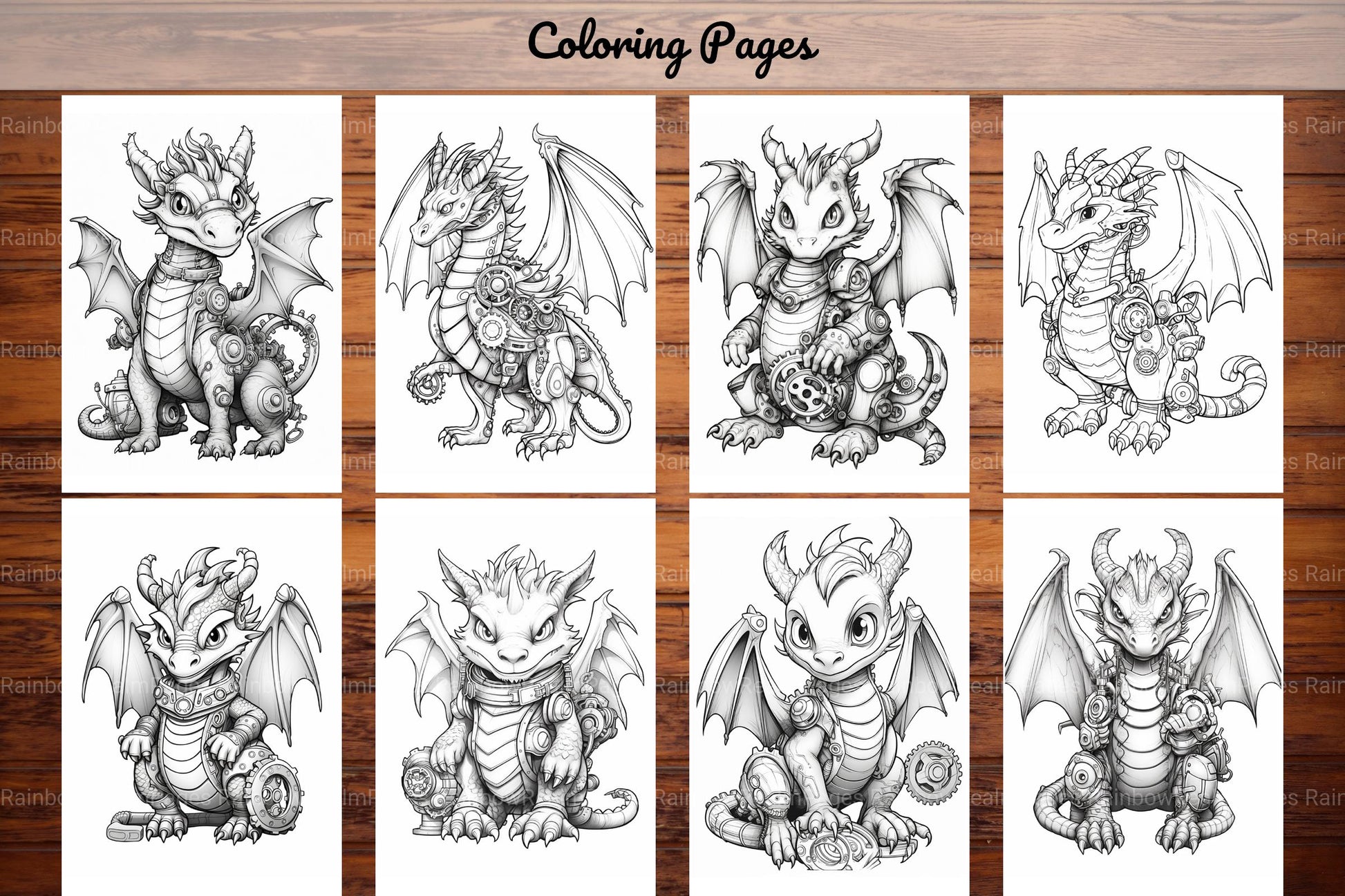 Dragons Coloring Book - CraftNest - Digital Crafting and Art