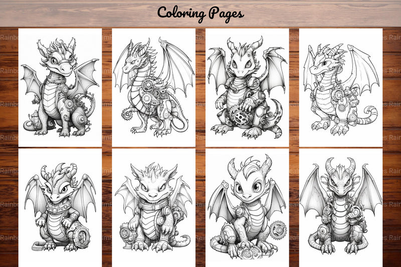 Dragons Coloring Book - CraftNest - Digital Crafting and Art