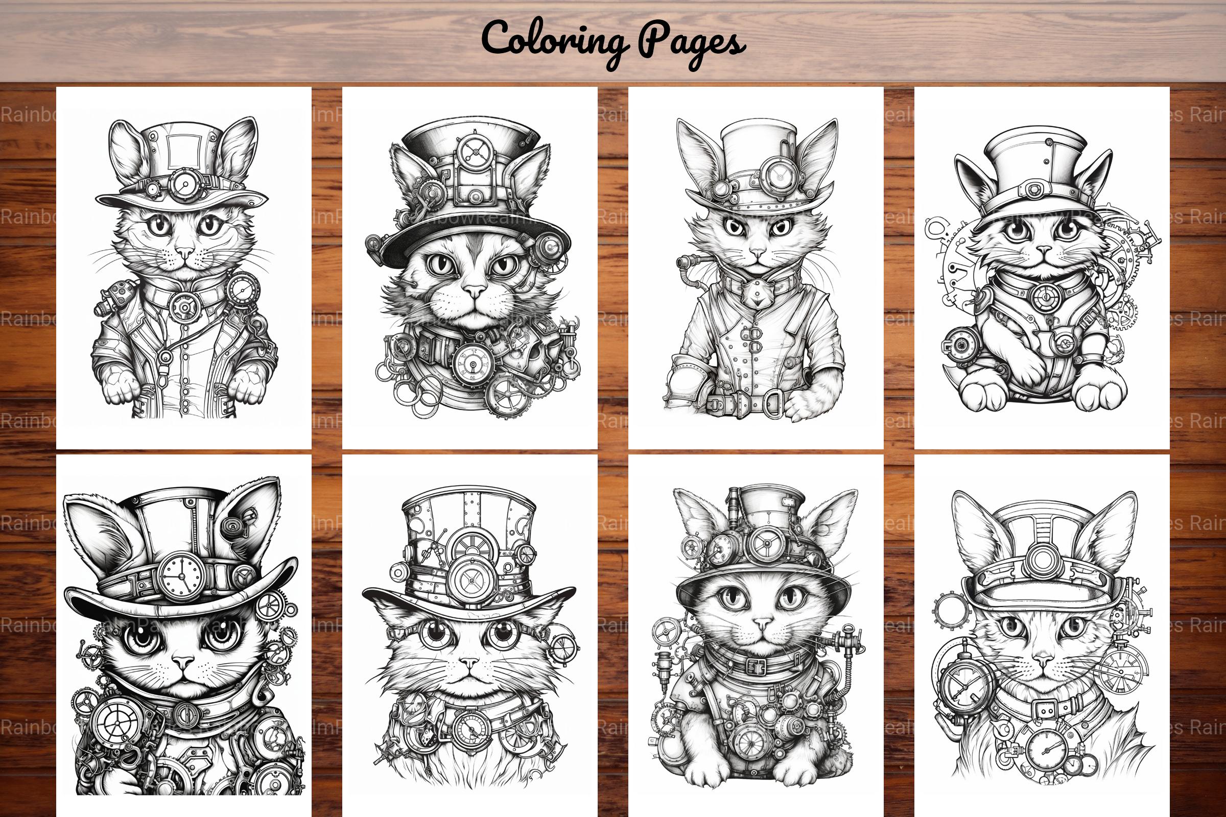 Cats Coloring Book - CraftNest - Digital Crafting and Art
