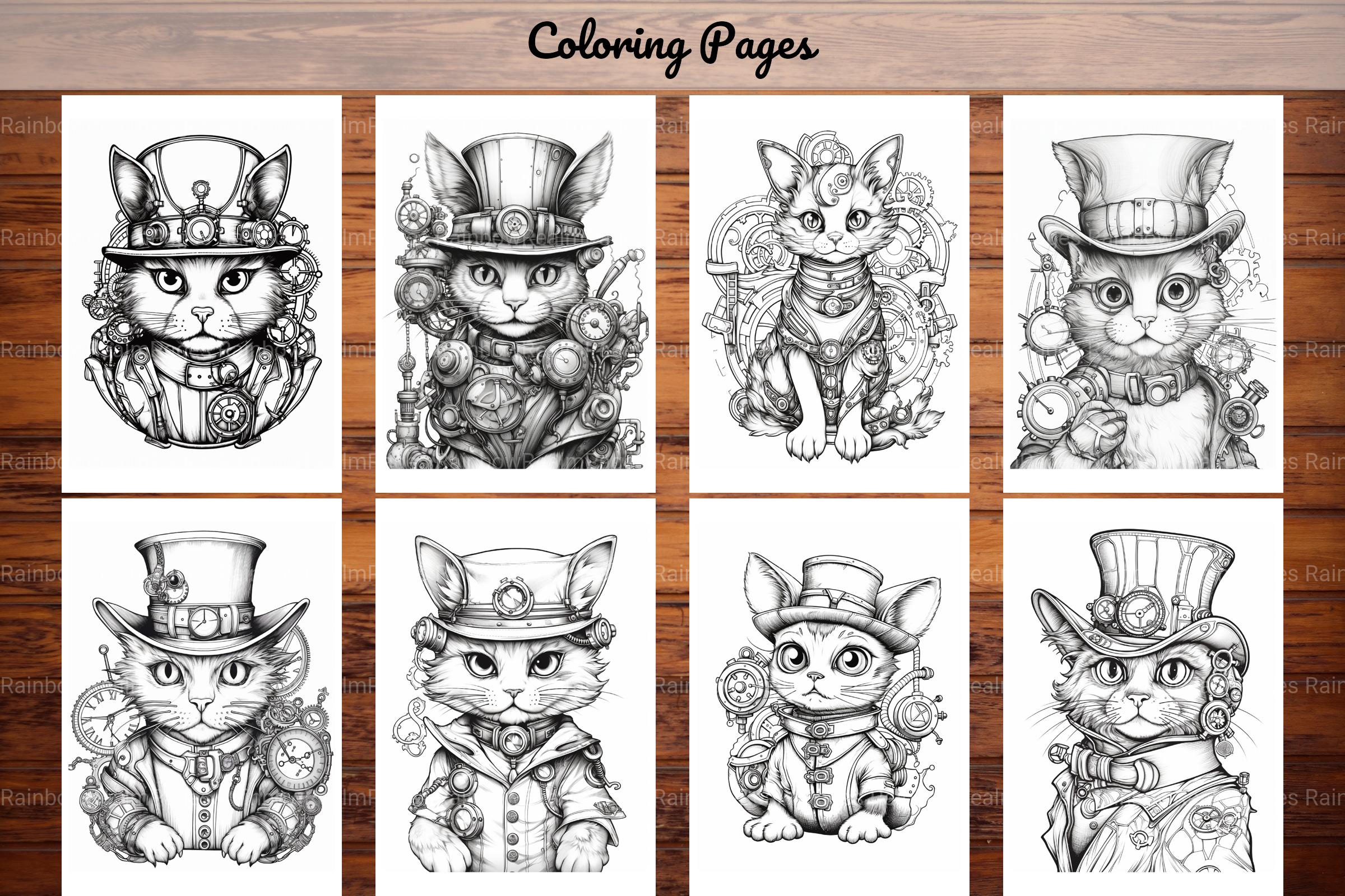 Cats Coloring Book - CraftNest - Digital Crafting and Art