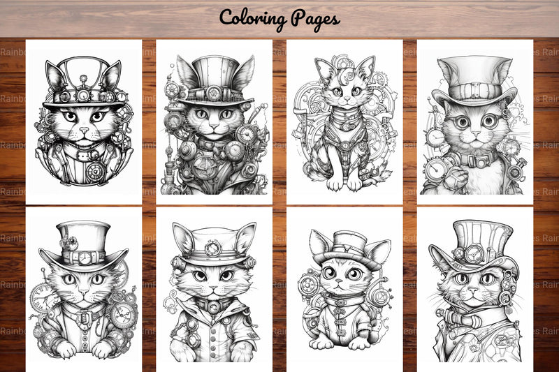 Cats Coloring Book - CraftNest - Digital Crafting and Art