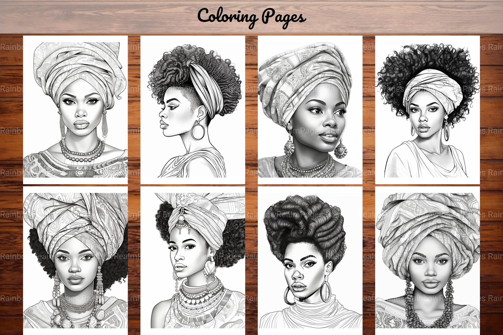 African Black Woman Coloring Book - CraftNest - Digital Crafting and Art