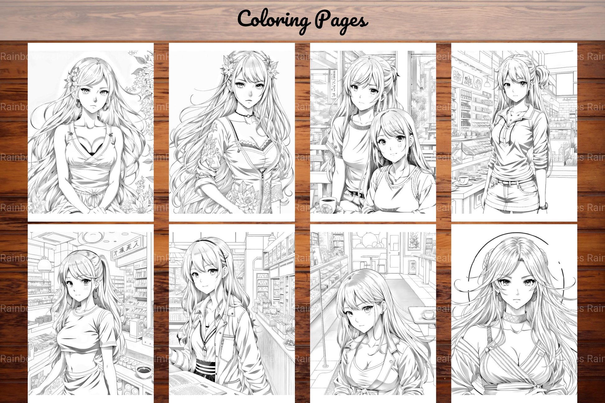 Anime Girls Coloring Pages - CraftNest - Digital Crafting and Art