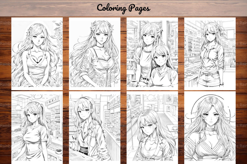 Anime Girls Coloring Pages - CraftNest - Digital Crafting and Art