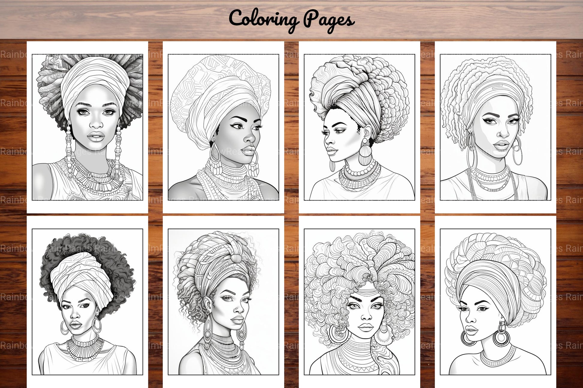 100 African Black Woman Coloring Book - CraftNest - Digital Crafting and Art