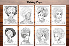 100 African Black Woman Coloring Book - CraftNest - Digital Crafting and Art