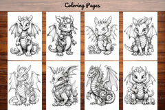 Dragons Coloring Book - CraftNest - Digital Crafting and Art