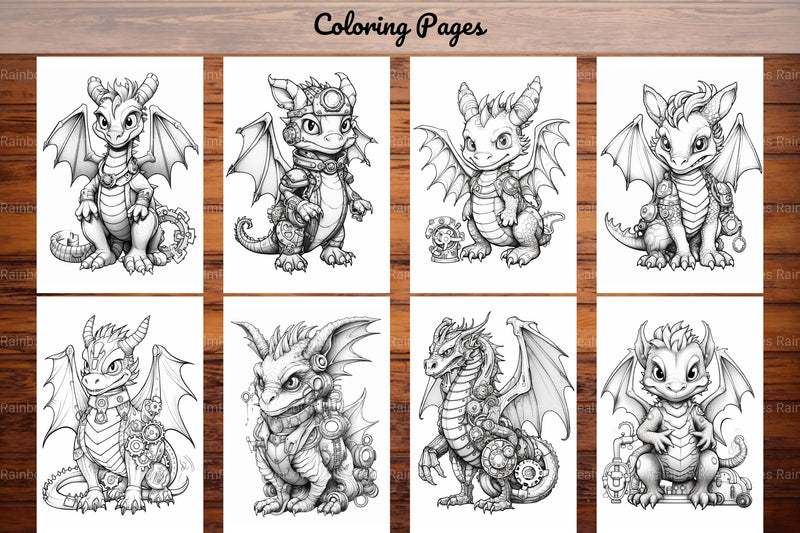 Dragons Coloring Book - CraftNest - Digital Crafting and Art
