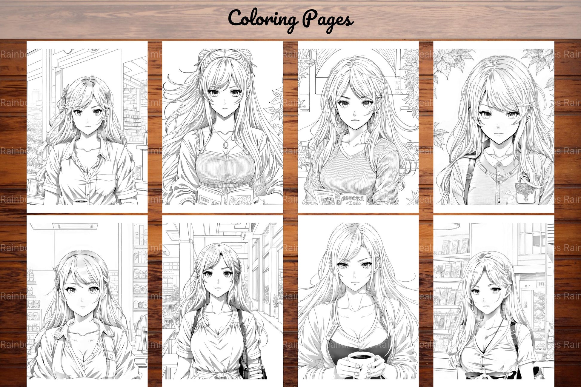Anime Girls Coloring Pages - CraftNest - Digital Crafting and Art