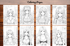 Anime Girls Coloring Pages - CraftNest - Digital Crafting and Art