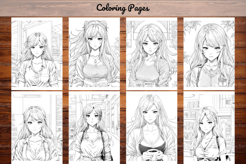 Anime Girls Coloring Pages - CraftNest - Digital Crafting and Art