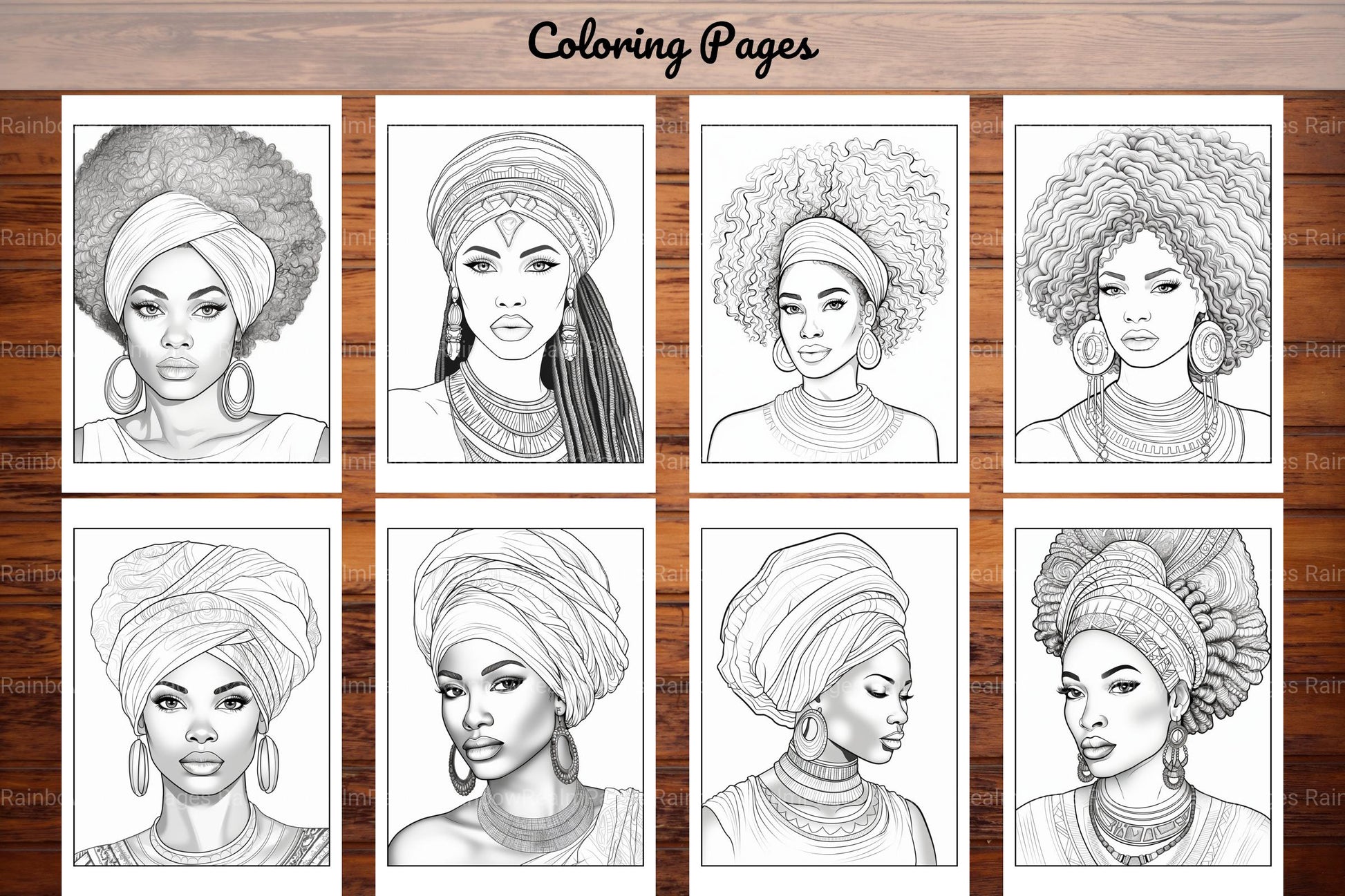 100 African Black Woman Coloring Book - CraftNest - Digital Crafting and Art