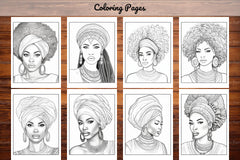 100 African Black Woman Coloring Book - CraftNest - Digital Crafting and Art