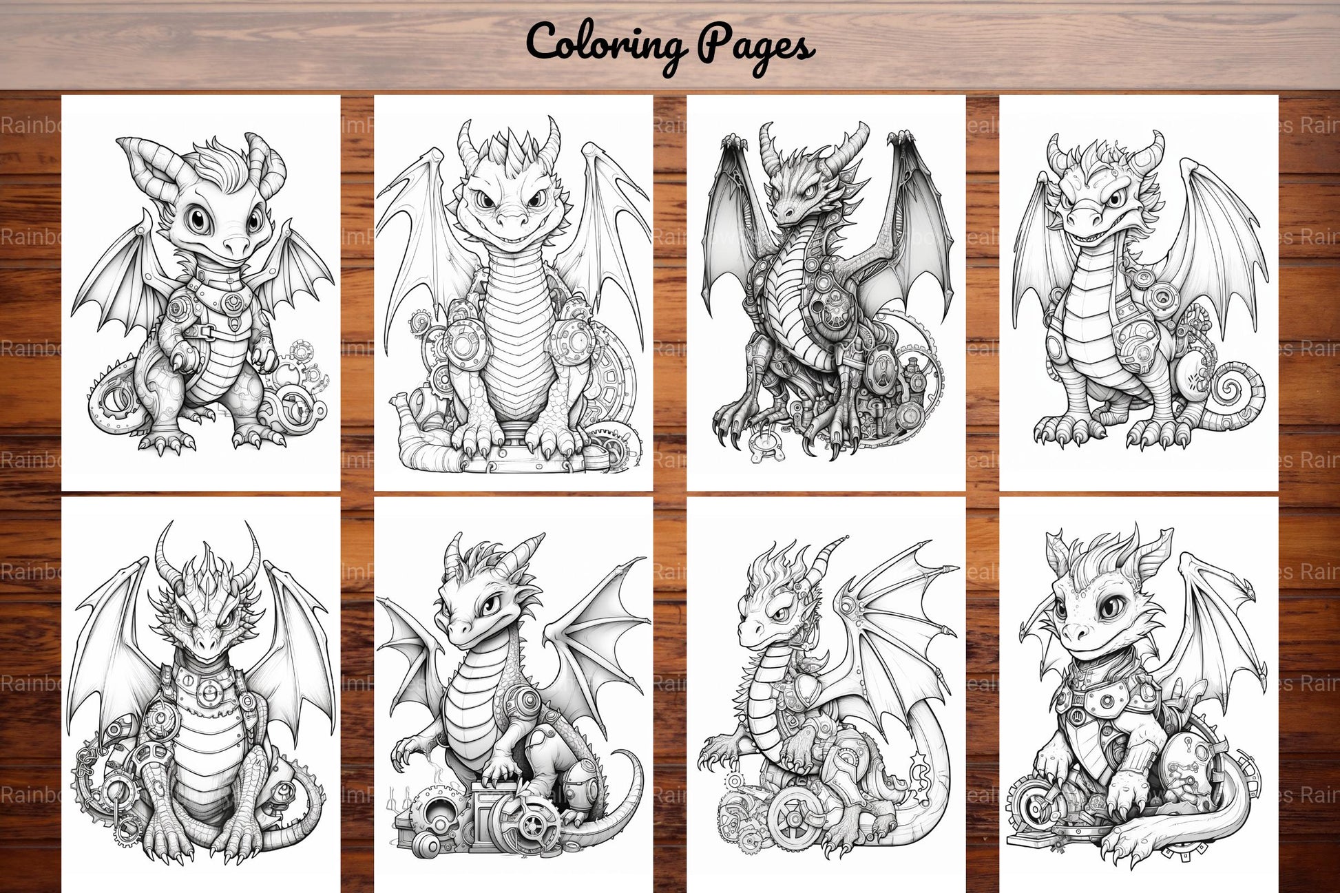 Dragons Coloring Book - CraftNest - Digital Crafting and Art