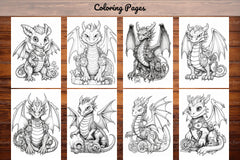 Dragons Coloring Book - CraftNest - Digital Crafting and Art