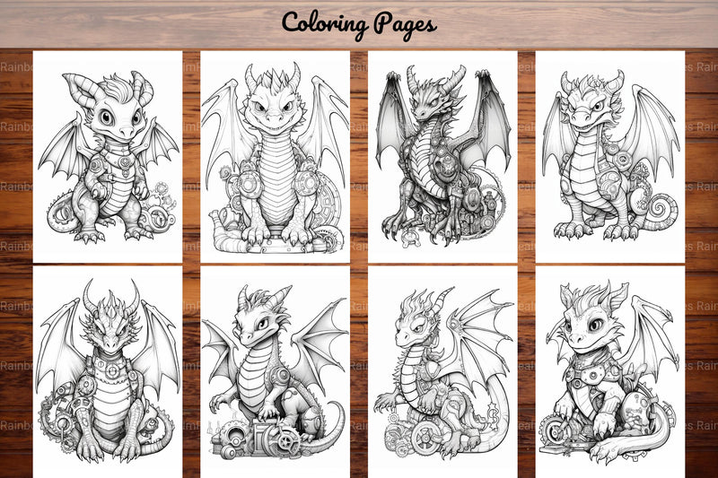 Dragons Coloring Book - CraftNest - Digital Crafting and Art