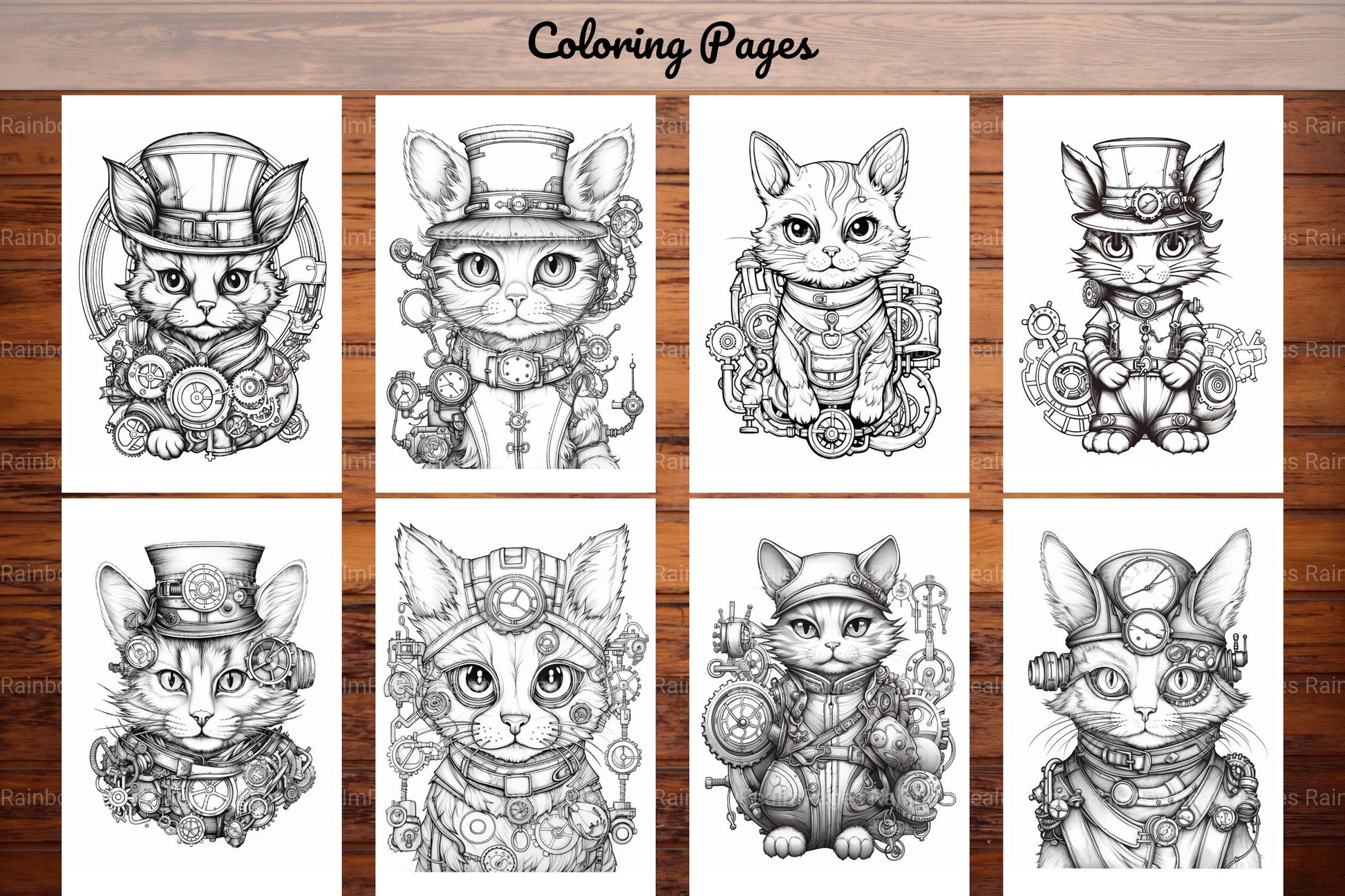 Cats Coloring Book - CraftNest - Digital Crafting and Art