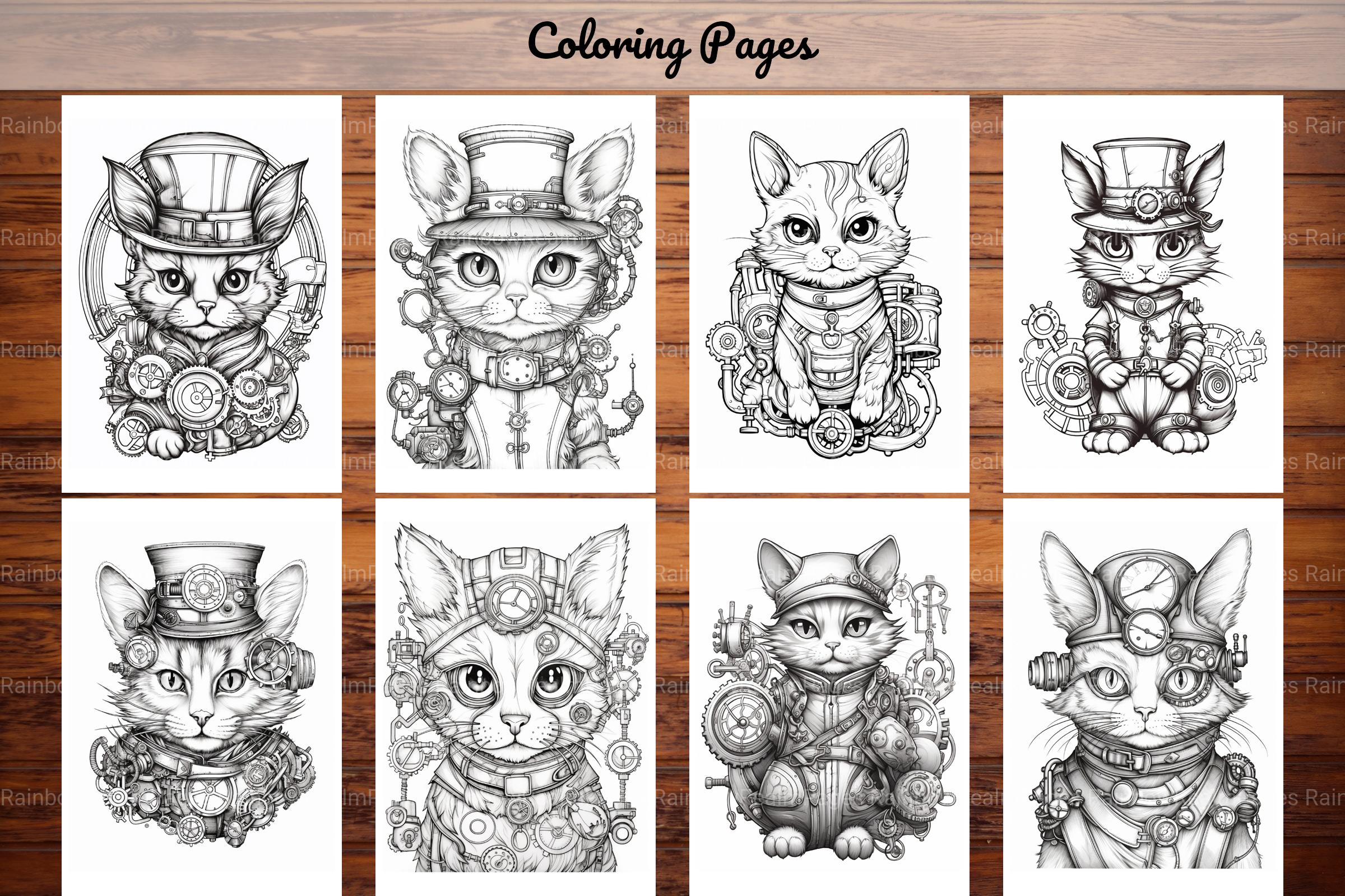 Cats Coloring Book - CraftNest - Digital Crafting and Art