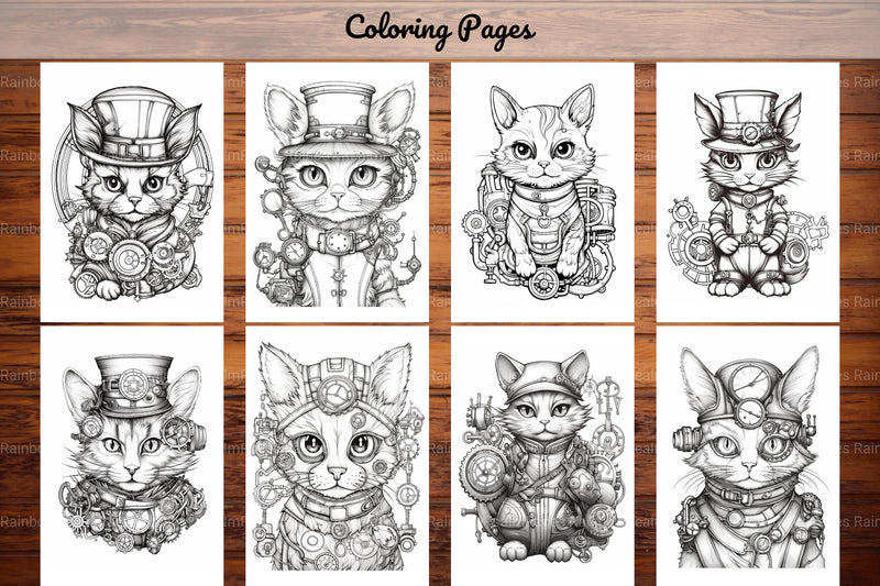 Cats Coloring Book - CraftNest - Digital Crafting and Art