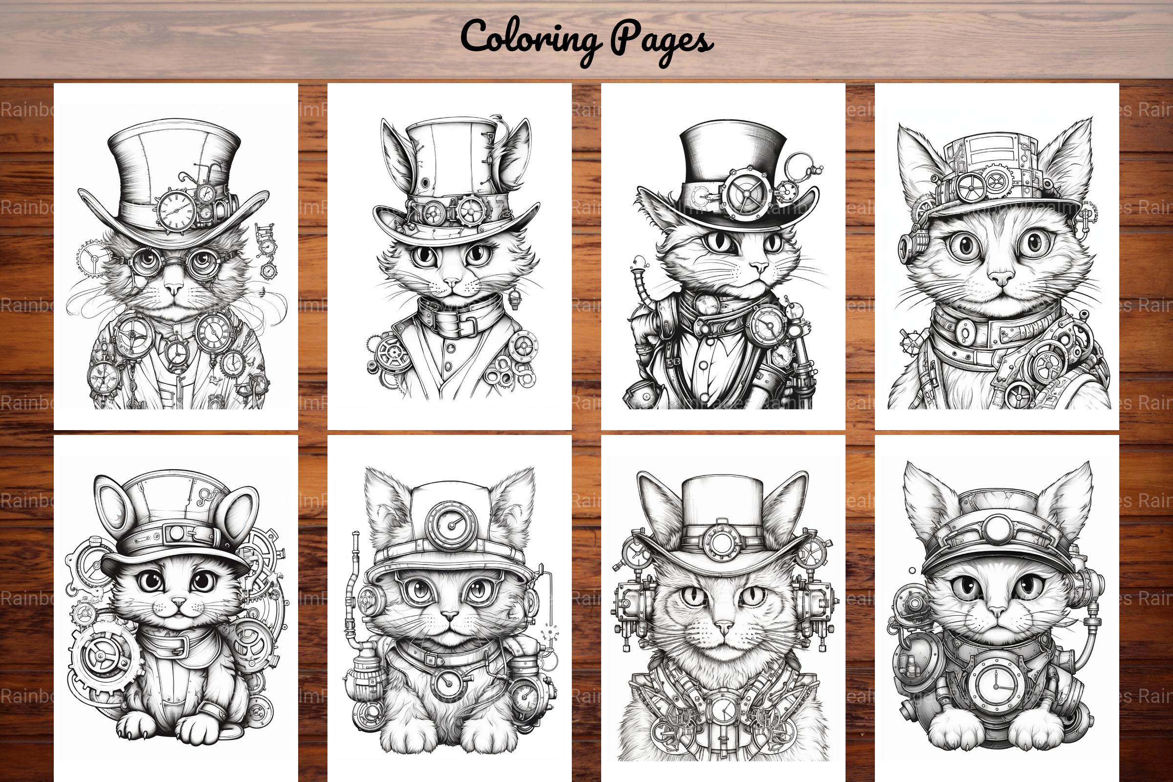 Cats Coloring Book - CraftNest - Digital Crafting and Art
