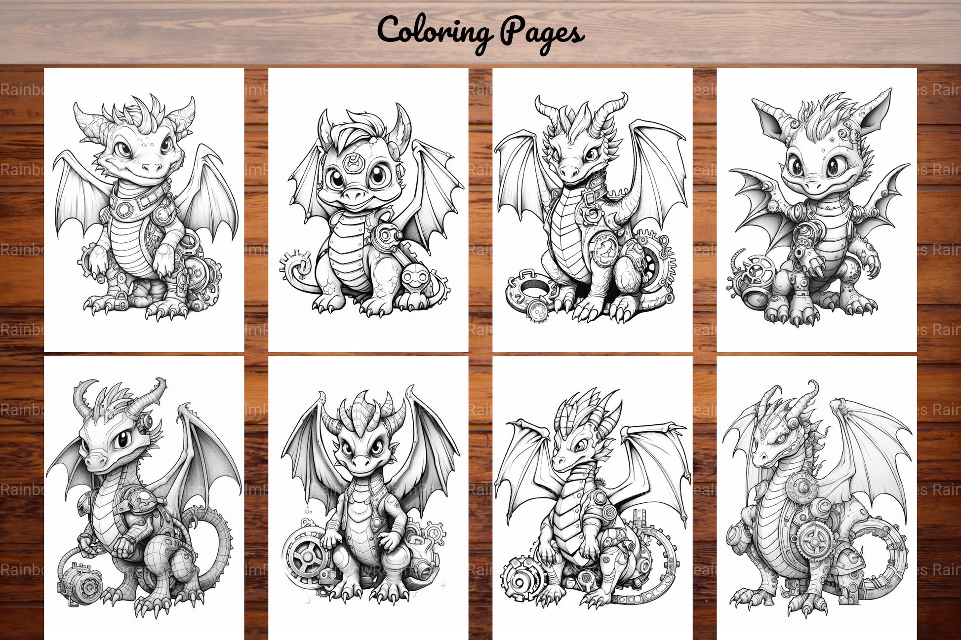 Dragons Coloring Book - CraftNest - Digital Crafting and Art