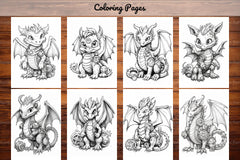 Dragons Coloring Book - CraftNest - Digital Crafting and Art