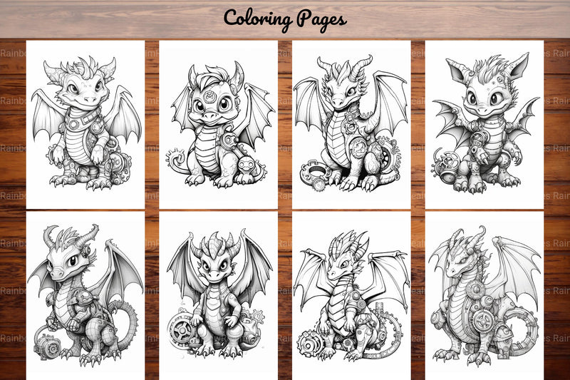 Dragons Coloring Book - CraftNest - Digital Crafting and Art