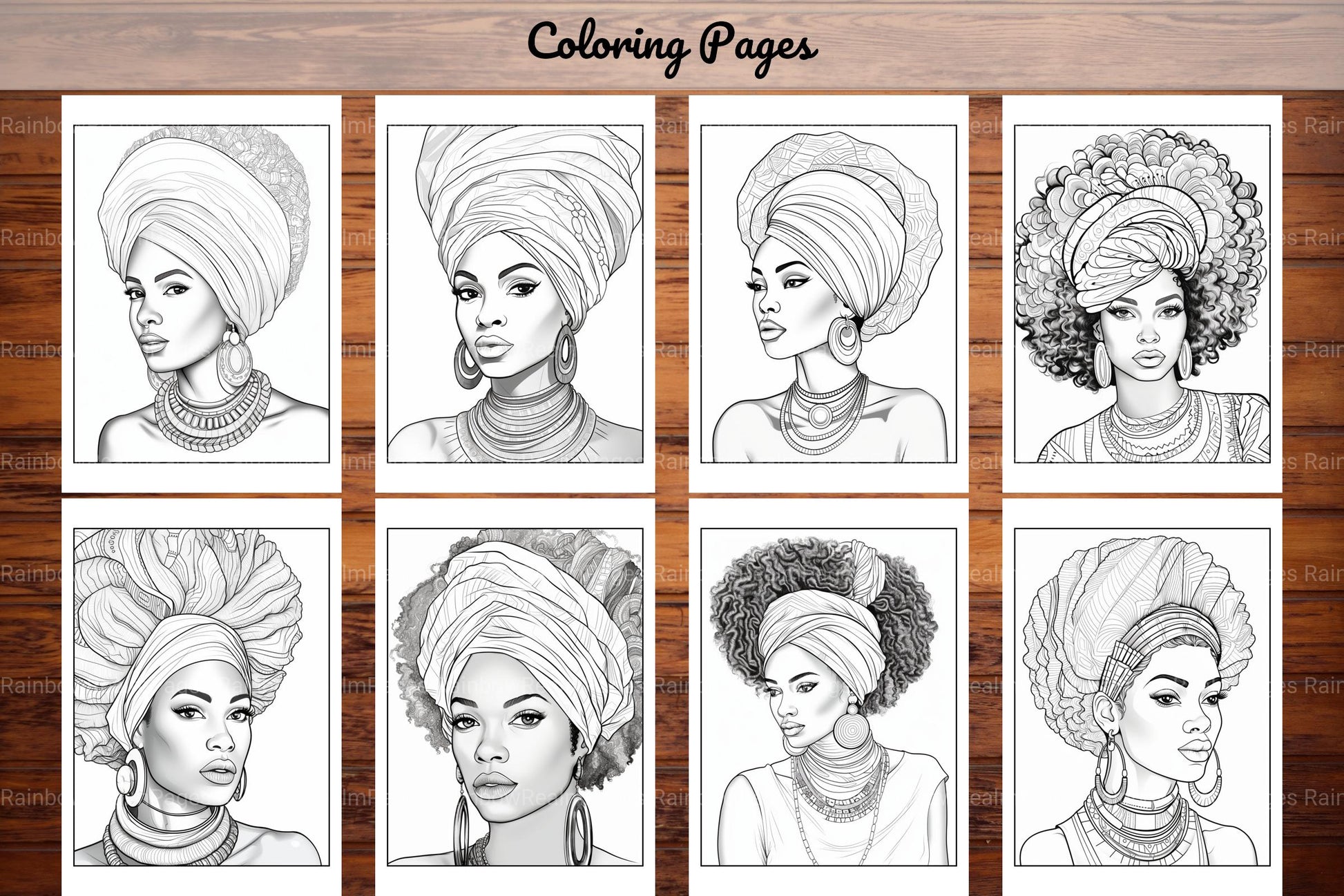 100 African Black Woman Coloring Book - CraftNest - Digital Crafting and Art