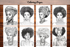 African Black Woman Coloring Book - CraftNest - Digital Crafting and Art