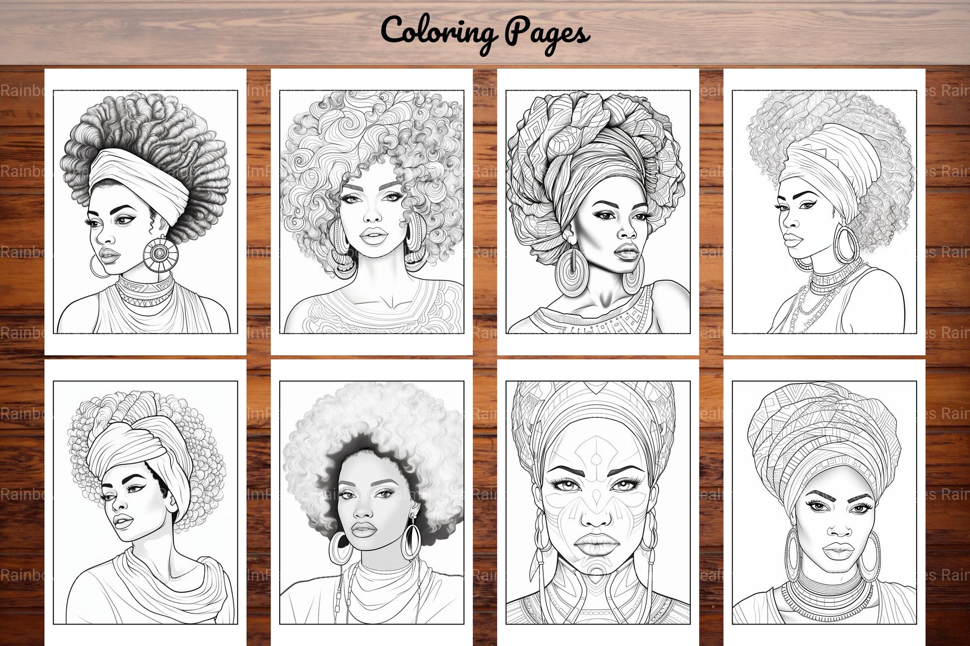 100 African Black Woman Coloring Book - CraftNest - Digital Crafting and Art