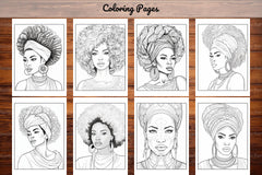100 African Black Woman Coloring Book - CraftNest - Digital Crafting and Art