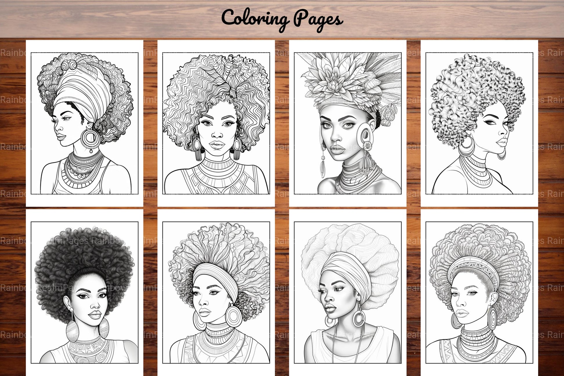 100 African Black Woman Coloring Book - CraftNest - Digital Crafting and Art