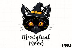 Black Cat Witch Hat Halloween Clipart Bundle - CraftNest - Digital Crafting and Art