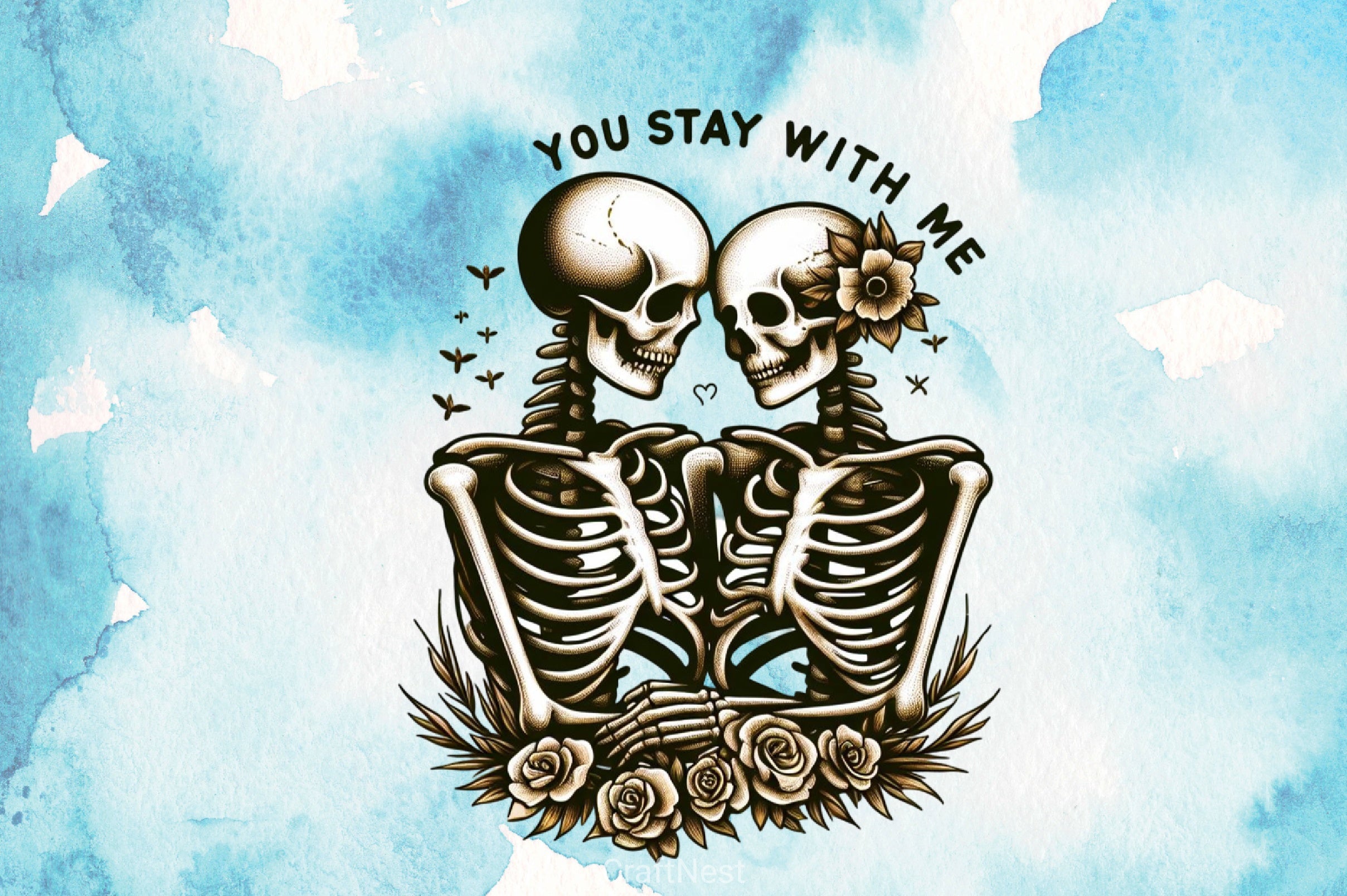 You Stay With Me Skeleton Clipart Bundle - CraftNest - Digital Crafting and Art