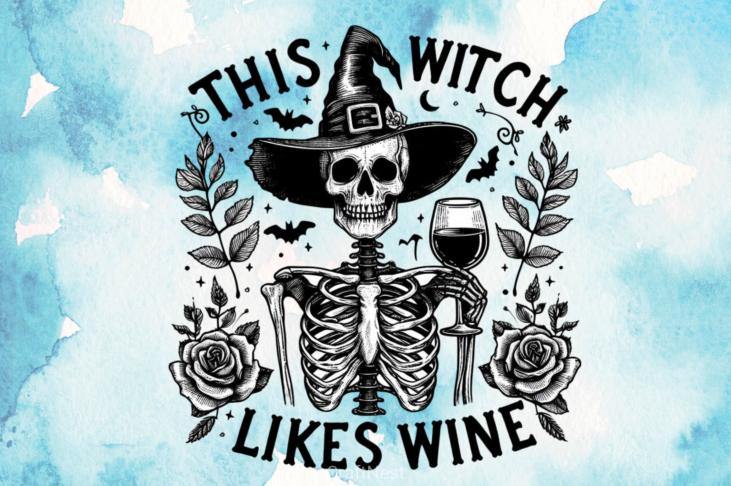 Witch & Skeleton Clipart Bundle - CraftNest - Digital Crafting and Art